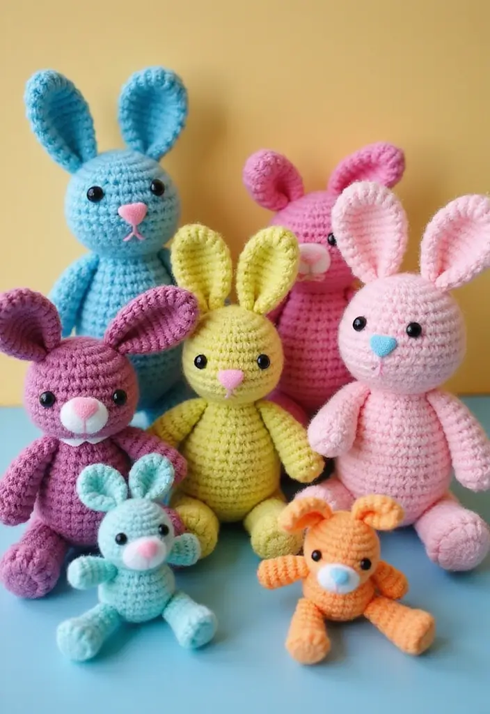 25 Adorable Toy Ideas from Crochet Amigurumi Free Patterns - 1. Adorable Bunny Buddies