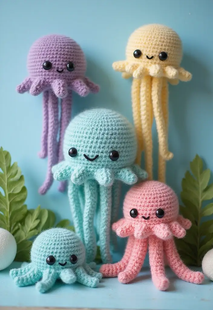 25 Adorable Toy Ideas from Crochet Amigurumi Free Patterns - 10. Jolly Jellyfish