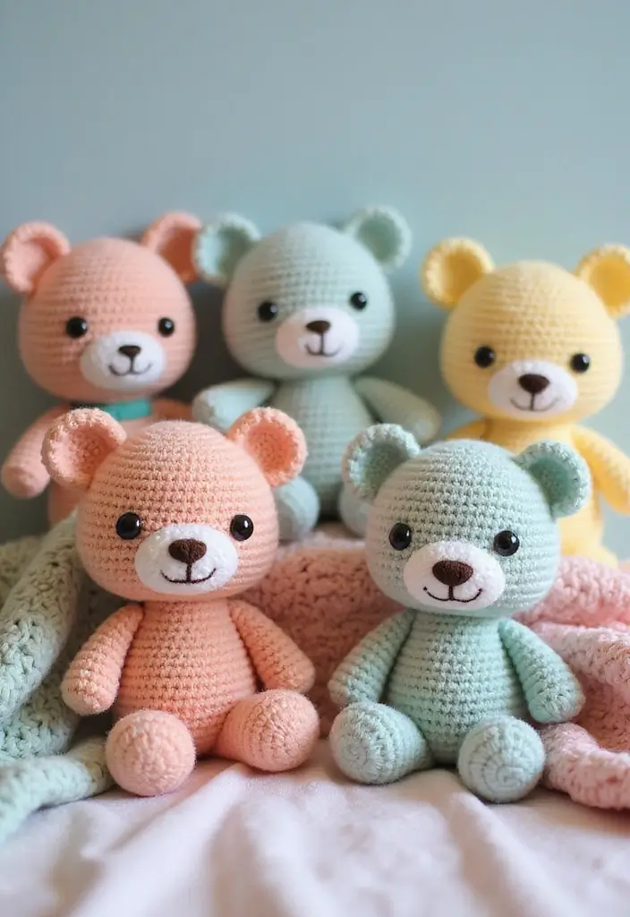 25 Adorable Toy Ideas from Crochet Amigurumi Free Patterns - 12. Sweet Baby Bears
