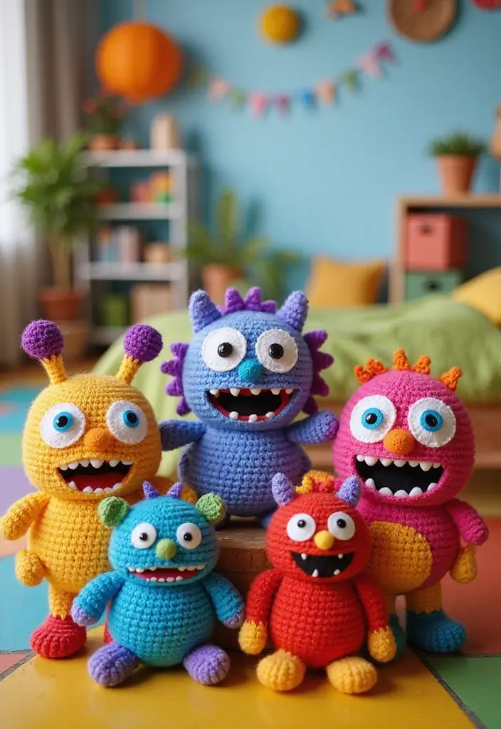 25 Adorable Toy Ideas from Crochet Amigurumi Free Patterns - 17. Cozy Monsters