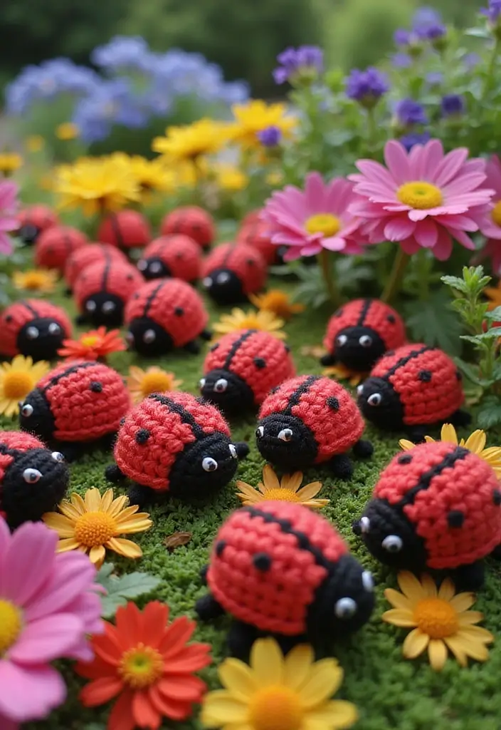 25 Adorable Toy Ideas from Crochet Amigurumi Free Patterns - 19. Lovely Ladybugs