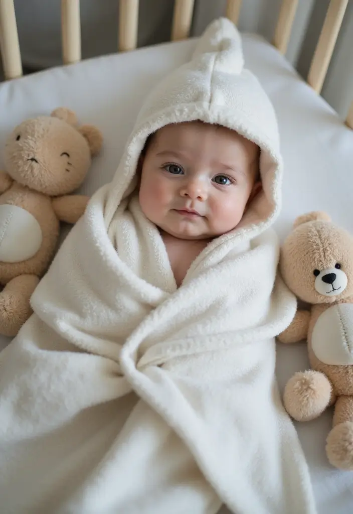 25 Baby Gift Ideas with Baby Blanket Crochet Patterns - 12. Baby Blanket with Hood