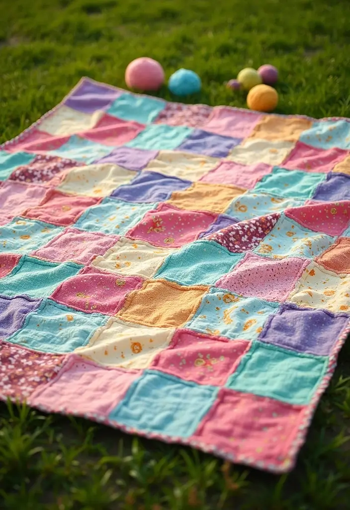 25 Baby Gift Ideas with Baby Blanket Crochet Patterns - 14. Colorful Patchwork Blanket