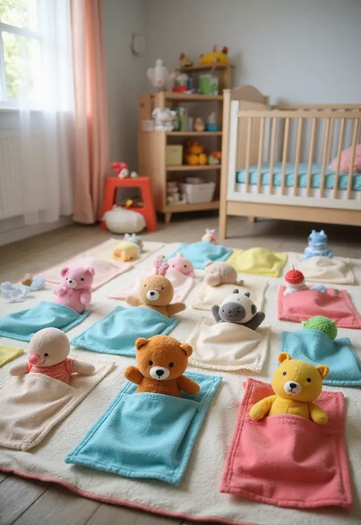 25 Baby Gift Ideas with Baby Blanket Crochet Patterns - 18. Interactive Blanket with Pockets