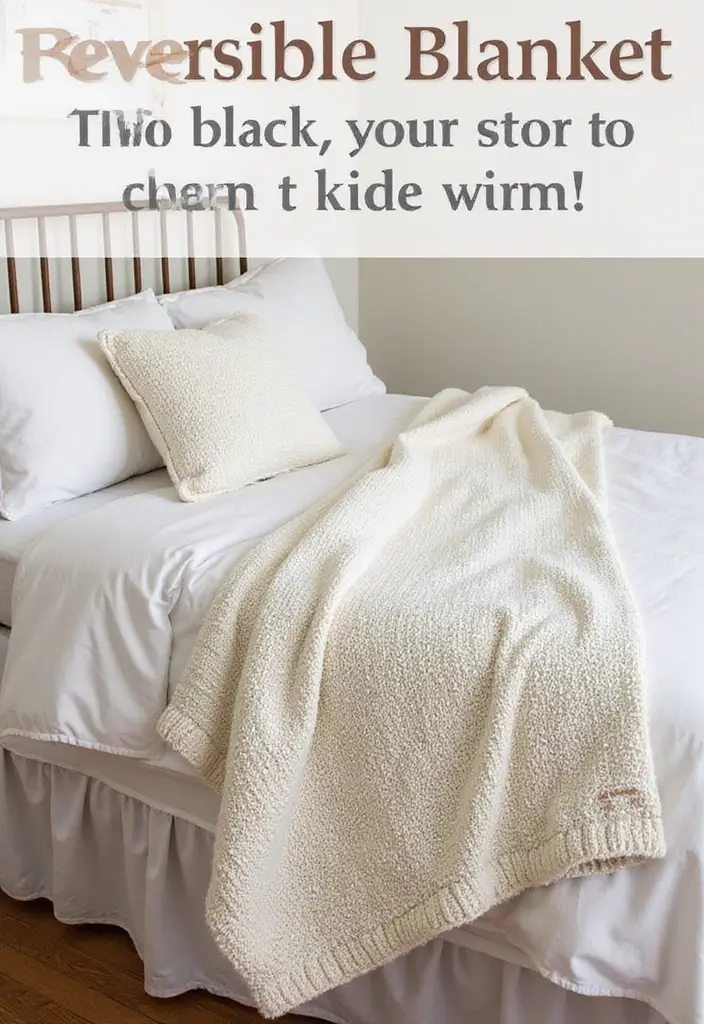 25 Baby Gift Ideas with Baby Blanket Crochet Patterns - 19. Reversible Blanket