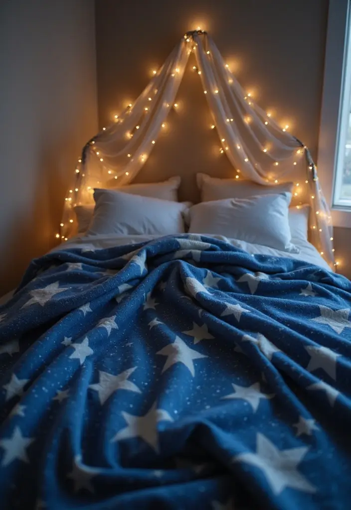 25 Baby Gift Ideas with Baby Blanket Crochet Patterns - 22. Starry Night Blanket