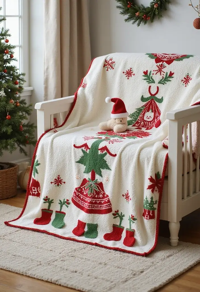 25 Baby Gift Ideas with Baby Blanket Crochet Patterns - 25. Holiday-Themed Blanket