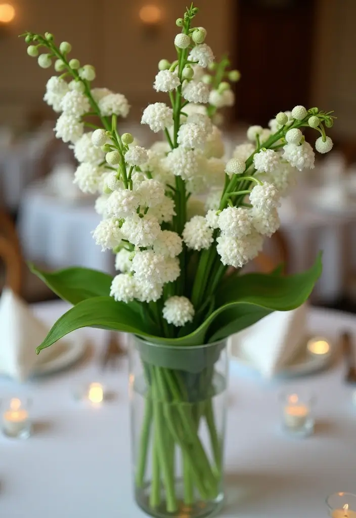 25 Beautiful Flower Inspirations: Lily of the Valley Crochet Pattern Gallery - 14. Lovely Table Centerpieces