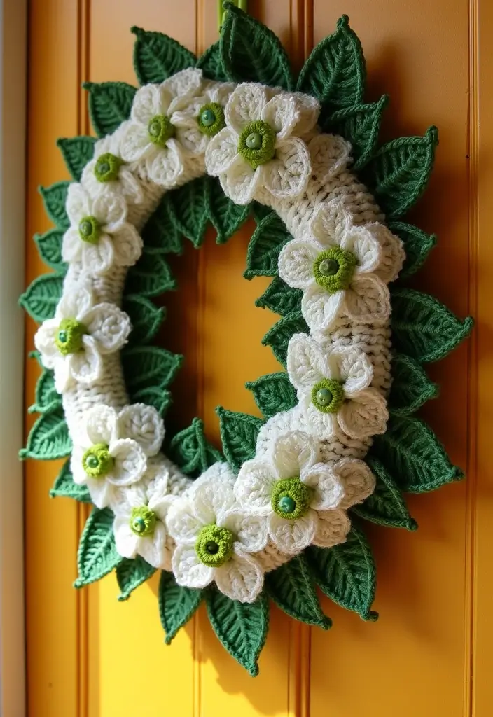 25 Beautiful Flower Inspirations: Lily of the Valley Crochet Pattern Gallery - 15. Festive Wreaths