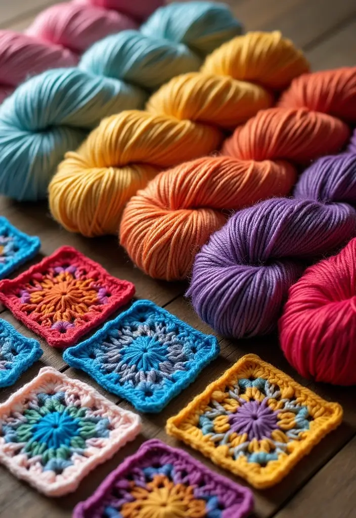 25 Beautiful Ways to Learn How to Crochet a Granny Square: Step-by-Step Photos & Color Ideas - 2. Color Combinations That Pop!