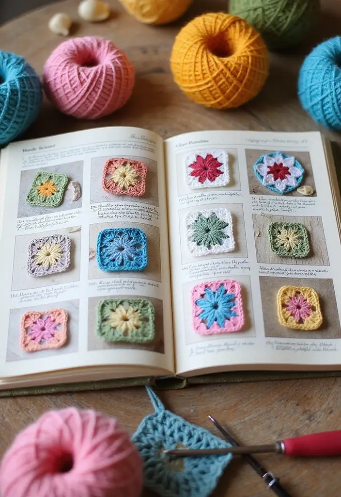 25 Beautiful Ways to Learn How to Crochet a Granny Square: Step-by-Step Photos & Color Ideas - 24. Documenting Your Progress