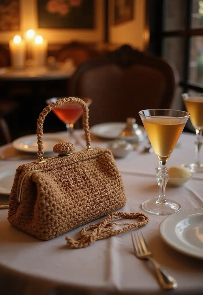 25 Chic DIY Bags from Crochet Bag Pattern Free with Image Tutorials - 4. The Cute Clutch