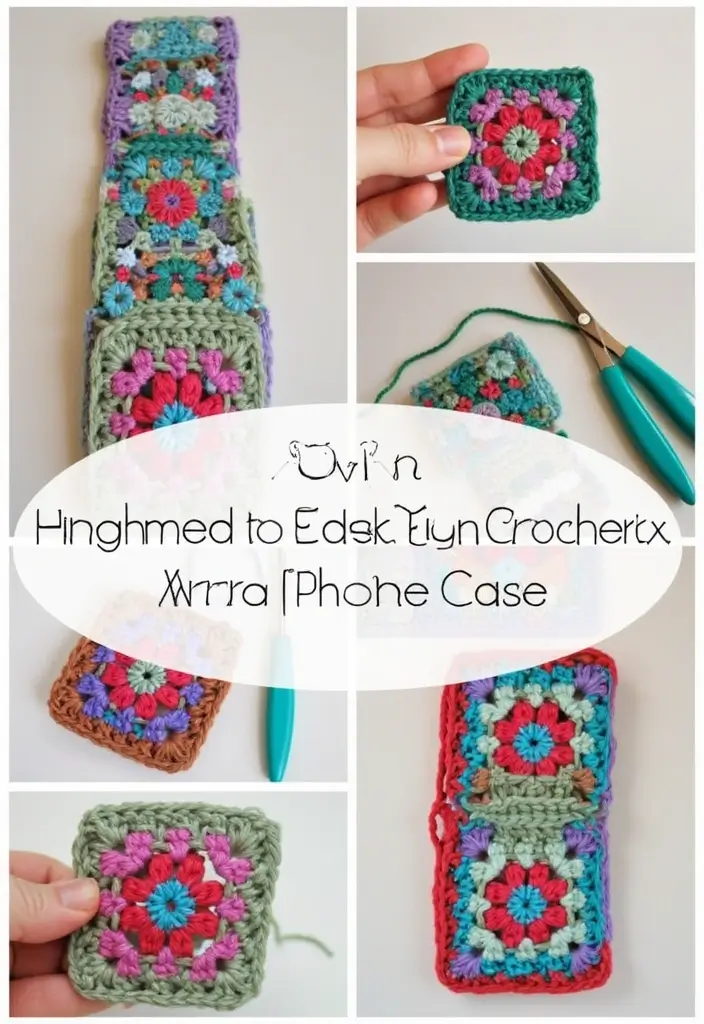 25 Clear Step-by-Step Photos for Granny Square Crochet Pattern Diagram Lovers - 14. Granny Square Phone Case