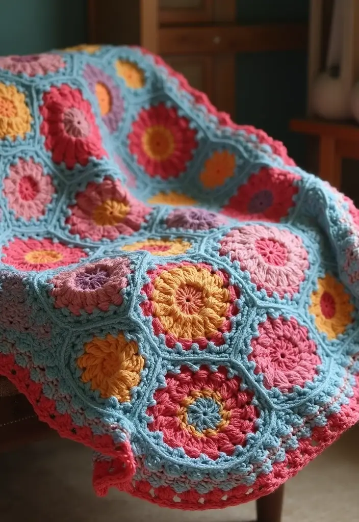 25 Colorful Blanket Inspirations: Crochet Granny Square Blanket Photos - 12. Blankets for Charity