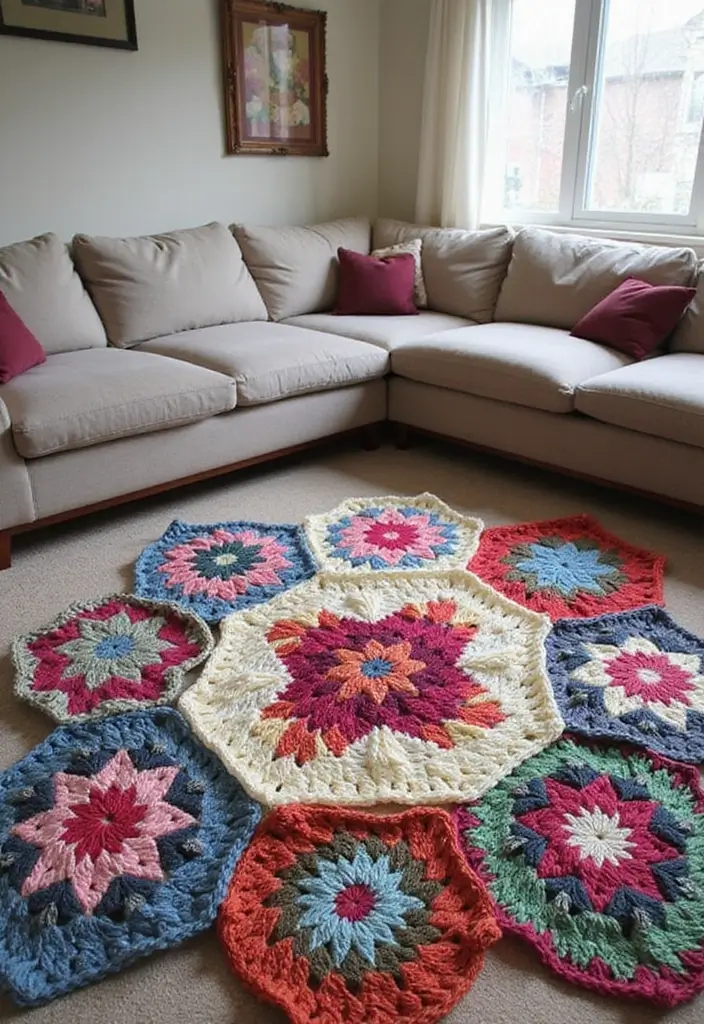 25 Colorful Blanket Inspirations: Crochet Granny Square Blanket Photos - 24. Upcycling Old Blankets