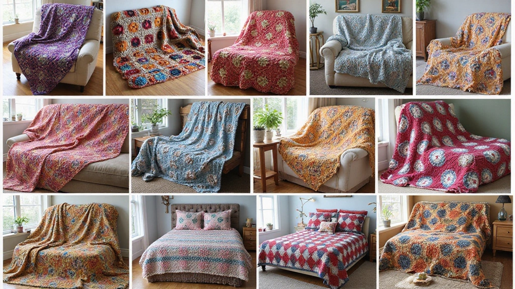 25 Colorful Blanket Inspirations: Crochet Granny Square Blanket Photos
