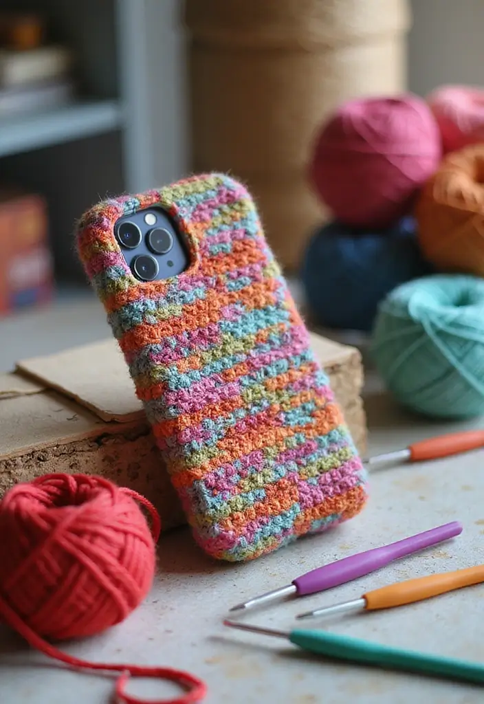 25 Creative Crafts for Rainy Days: What to Crochet When Bored - 10. Phone Cases