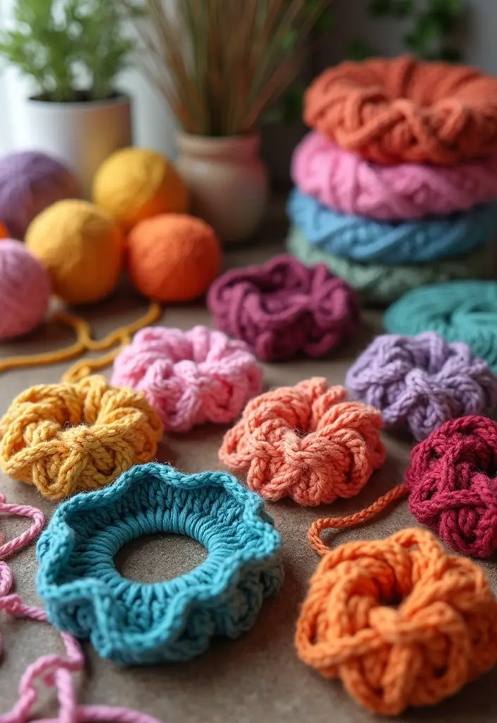 25 Creative Crafts for Rainy Days: What to Crochet When Bored - 11. Crochet Hair Accessories