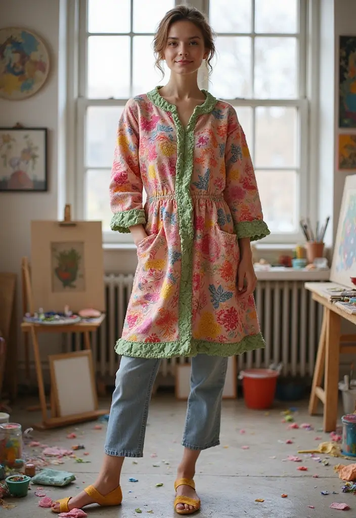 25 Creative Outfit Ideas for Dolls – Crochet Doll Clothes Free Pattern Inspirations - 21. Artistic Art Smock