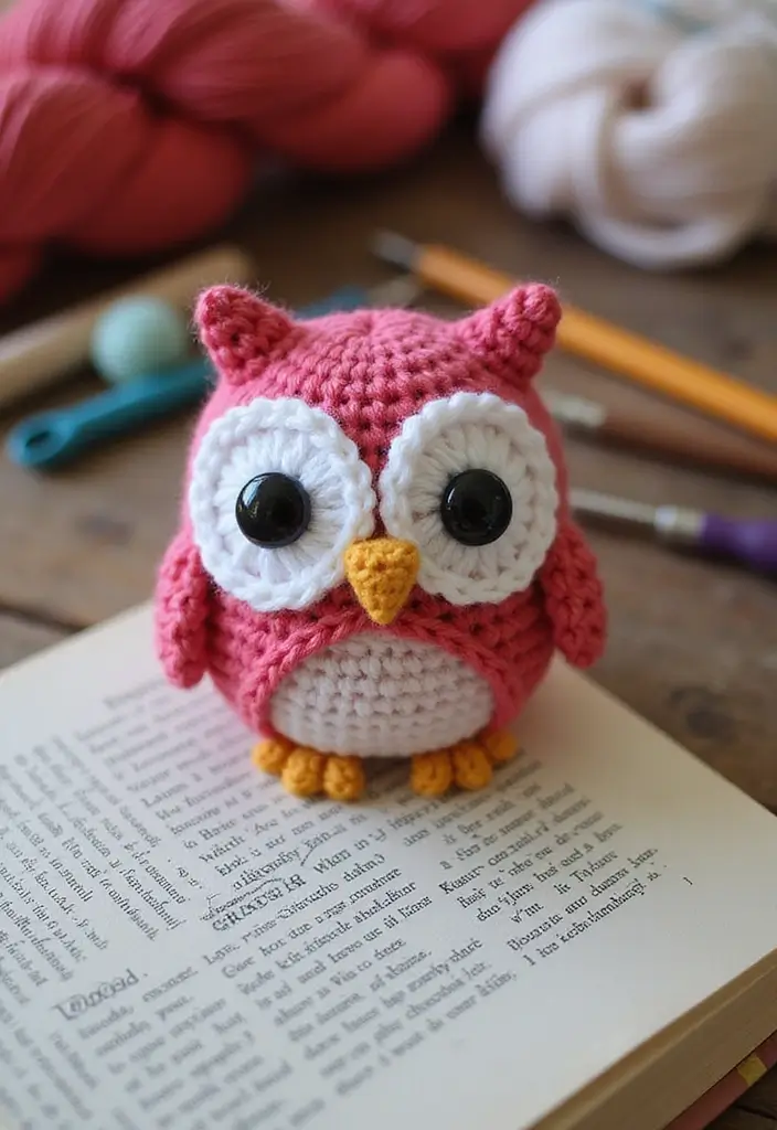 25 Cute Bookmark Crafts with Crochet Bookmarks Free Patterns - 6. Adorable Owl Bookmark