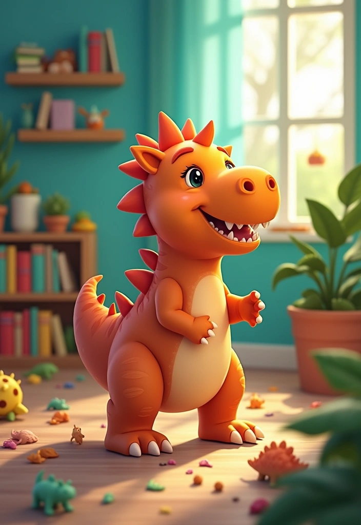 25 Cute Gift Ideas from Crochet Teddy Bear Pattern Free with Soft Yarn Colors - 12. Playful Little Dinosaur Bear