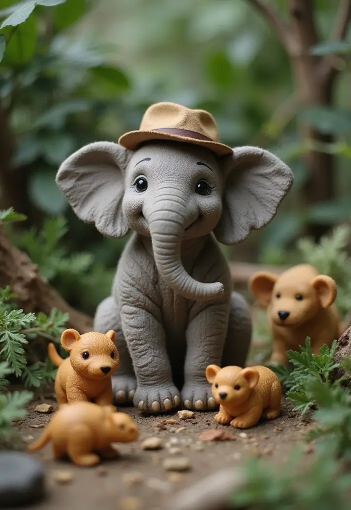 25 Cute Gift Ideas from Crochet Teddy Bear Pattern Free with Soft Yarn Colors - 19. Emma the Elephant Bear