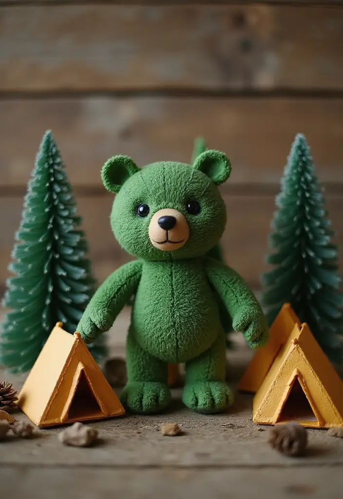 25 Cute Gift Ideas from Crochet Teddy Bear Pattern Free with Soft Yarn Colors - 5. Forest Green Adventure Bear