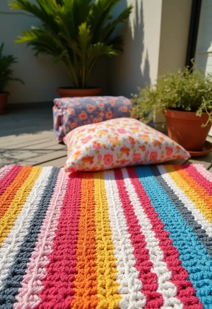 25 Detailed Mosaic Crochet Patterns Free Charts with Colorful Examples - 24. Bold Stripes