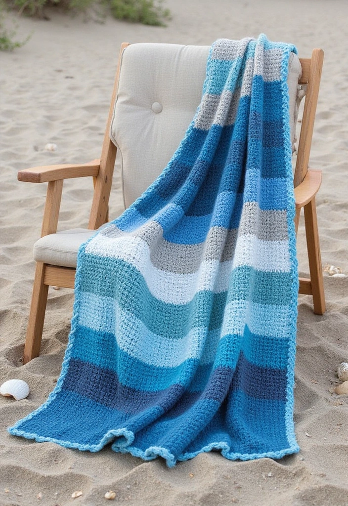 25 Detailed Mosaic Crochet Patterns Free Charts with Colorful Examples - 3. Ocean Waves