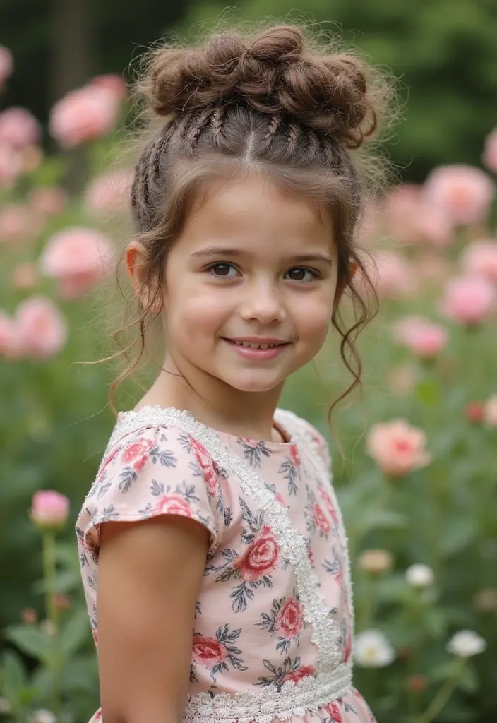 25 Gorgeous Curly Looks: Curly Crochet Hair Styles Trending Now - 21. Curly Updo with Braids