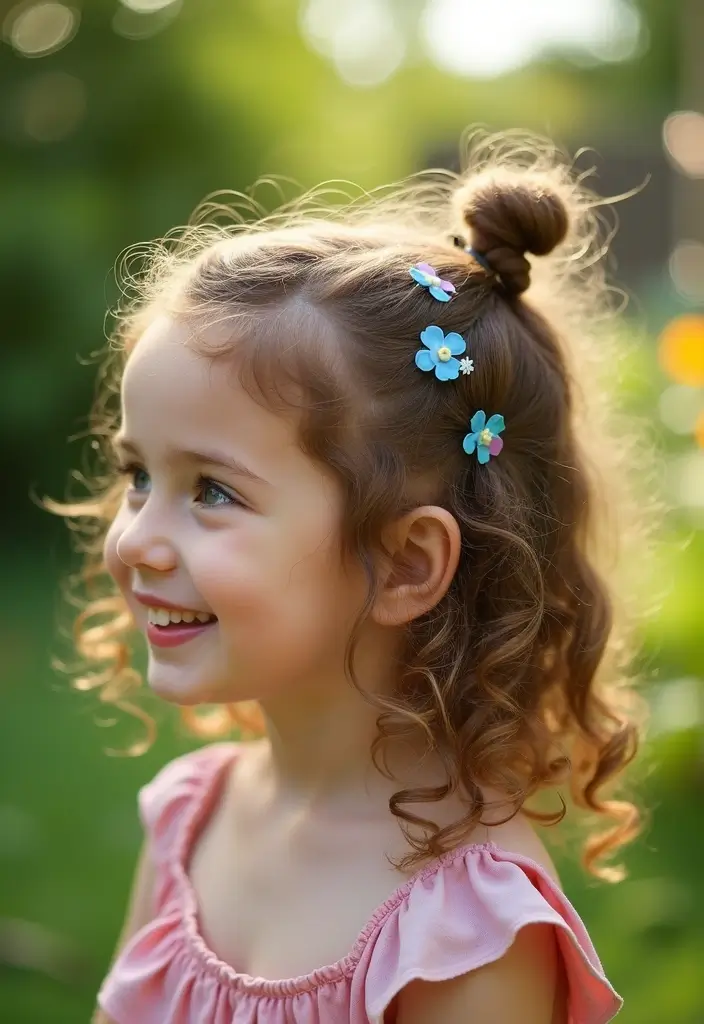 25 Gorgeous Curly Looks: Curly Crochet Hair Styles Trending Now - 4. Half-Up Curly Do