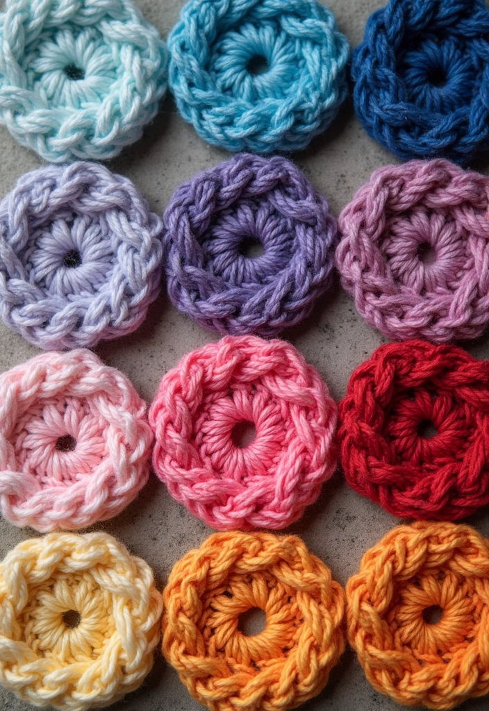25 Inspiring Granny Square Crochet Patterns Free with Colorful Layout Examples - 6. Ombre Granny Squares