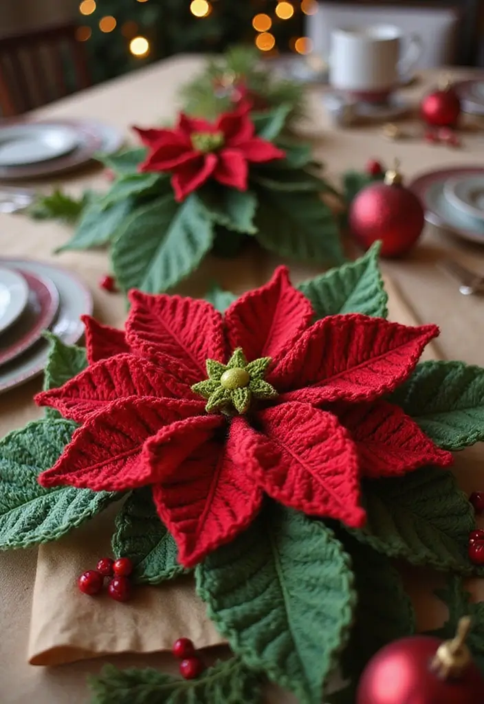 25 Lovely Blooms from Crochet Flowers Free Pattern 🌼 - 12. Festive Christmas Flowers