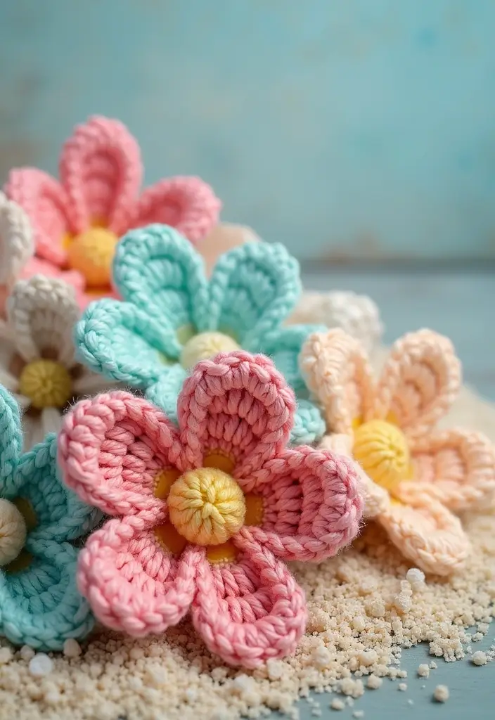 25 Lovely Blooms from Crochet Flowers Free Pattern 🌼 - 18. Unique Sea Shell Flowers