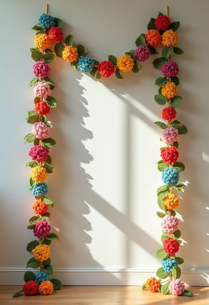 25 Lovely Blooms from Crochet Flowers Free Pattern 🌼 - 24. Colorful Flower Garlands