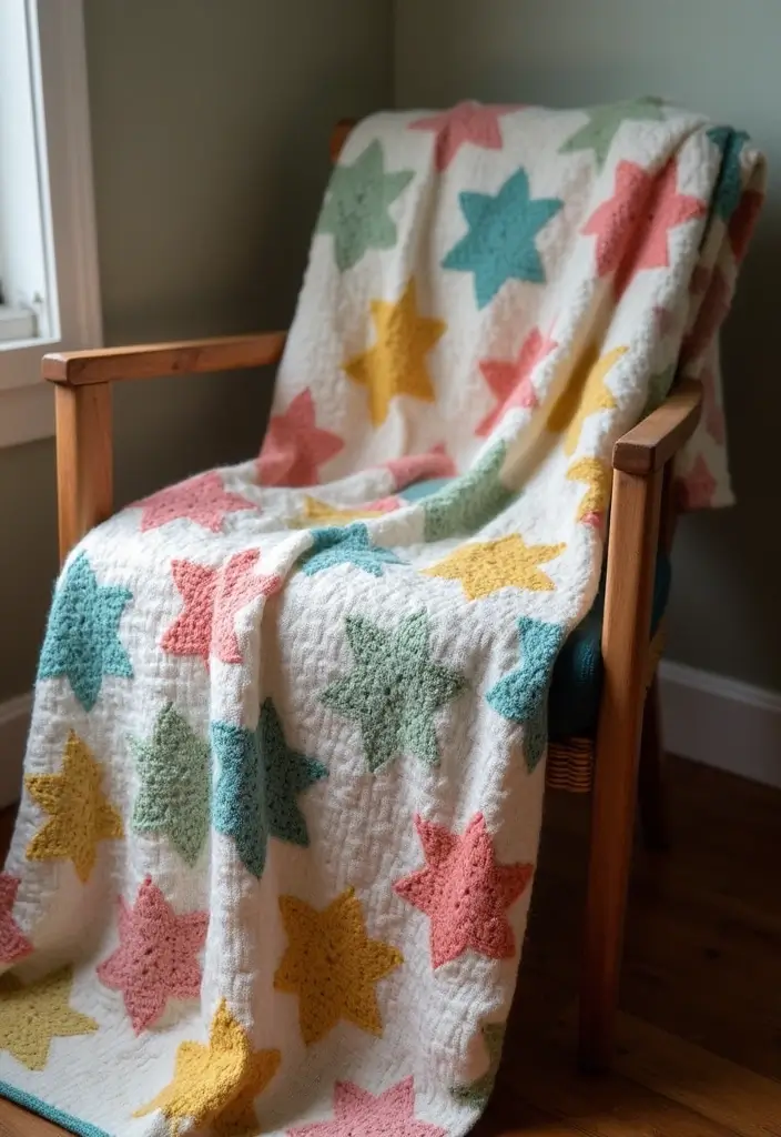 25 Magical Tutorials on How to Crochet a Star - Perfect for Blankets & Decor - 2. Star Blanket Tutorial