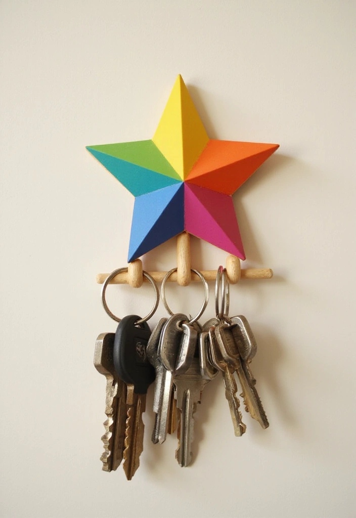 25 Magical Tutorials on How to Crochet a Star - Perfect for Blankets & Decor - 20. Mini Star Key Holders