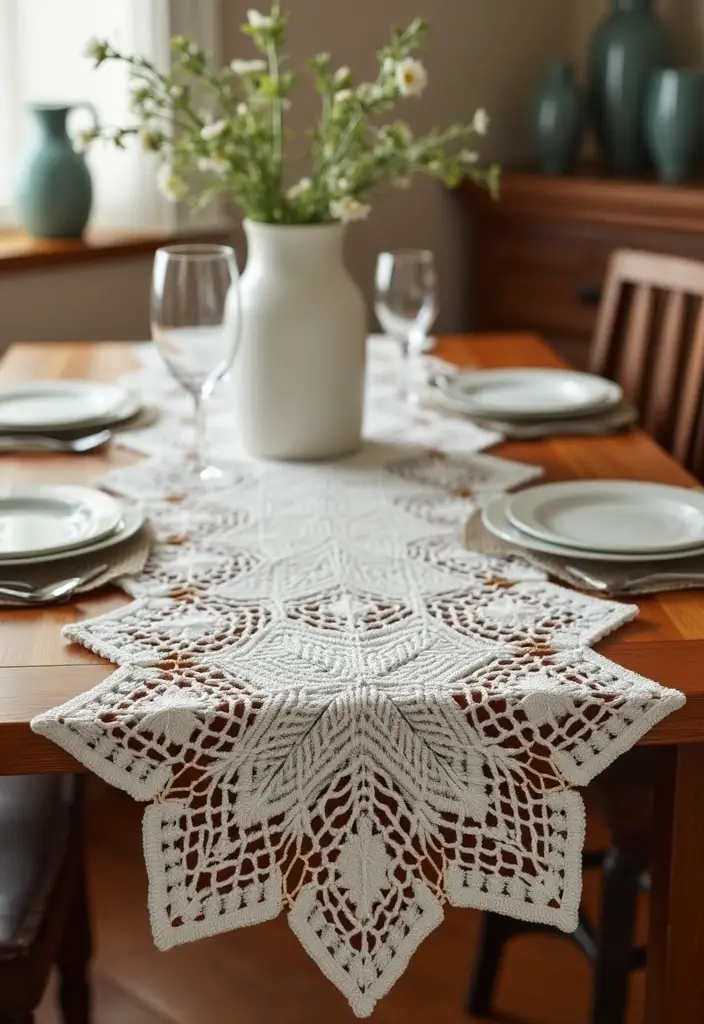 25 Magical Tutorials on How to Crochet a Star - Perfect for Blankets & Decor - 22. Star Table Runner