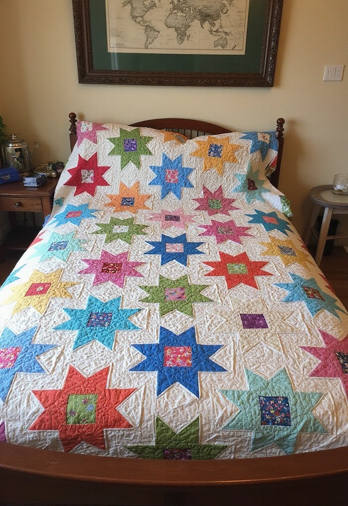 25 Magical Tutorials on How to Crochet a Star - Perfect for Blankets & Decor - 23. Star Quilt