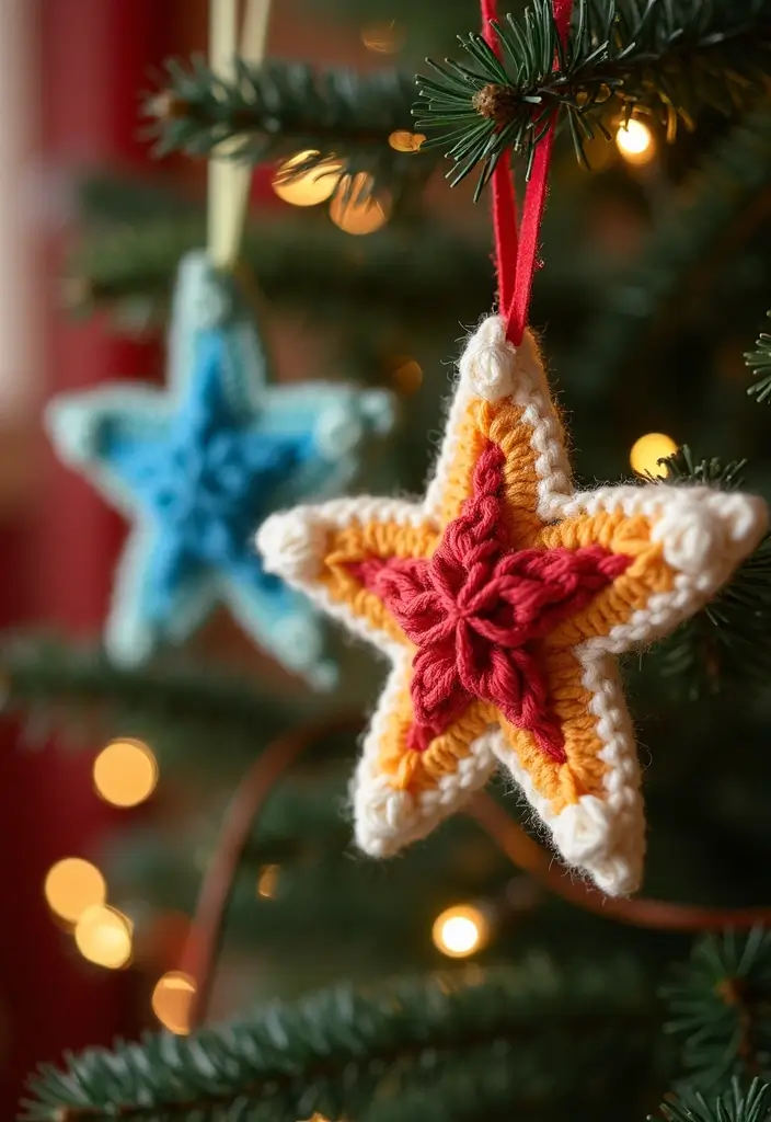 25 Magical Tutorials on How to Crochet a Star - Perfect for Blankets & Decor - 4. Crochet Star Ornaments