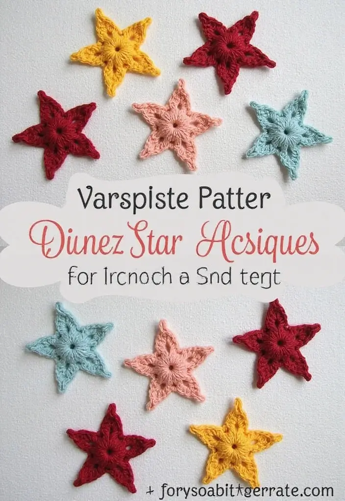 25 Magical Tutorials on How to Crochet a Star - Perfect for Blankets & Decor - 5. Crochet Star Appliqués