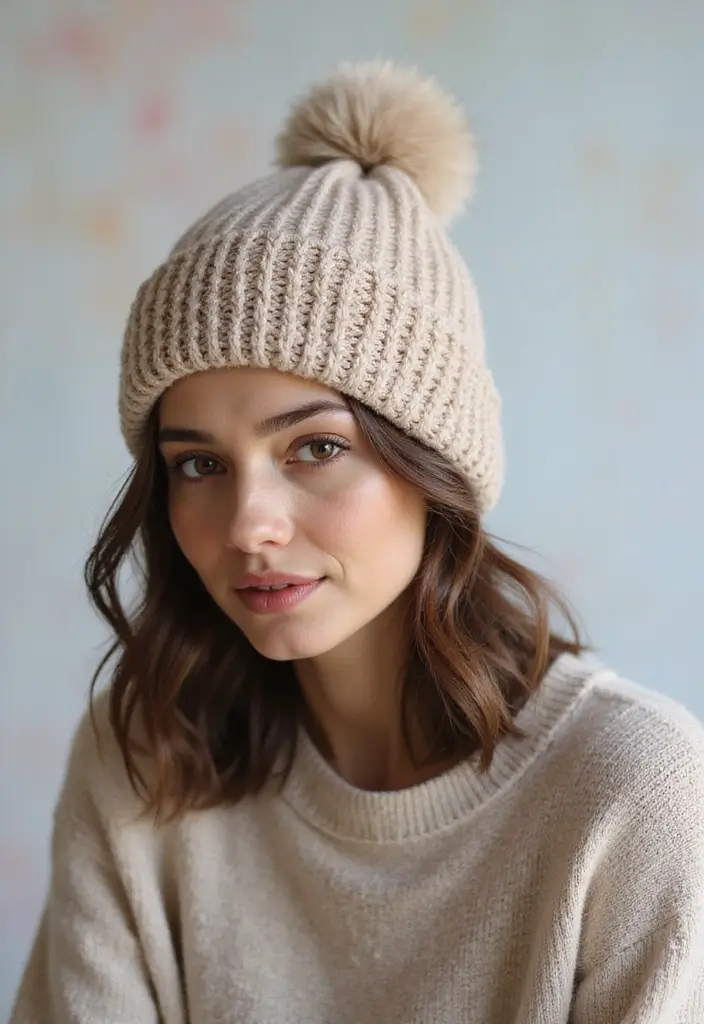 25 Modern & Trendy Crochet Beanie Pattern Free Photo Ideas - 18. The Minimalist Beanie