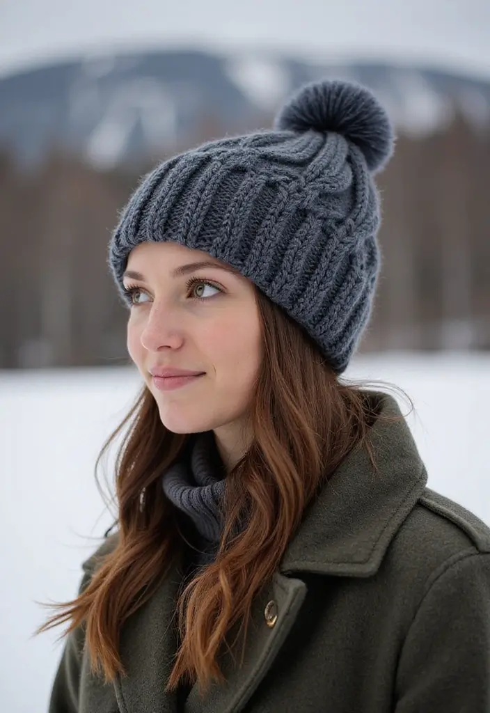 25 Modern & Trendy Crochet Beanie Pattern Free Photo Ideas - 8. The Cabled Beanie