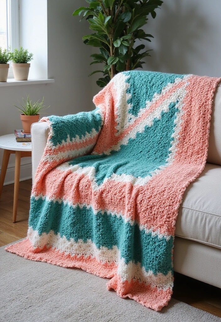 25 Radiant Designs for 6 Day Star Blanket Crochet: Patterns and Color Combos - 12. Color Blocking