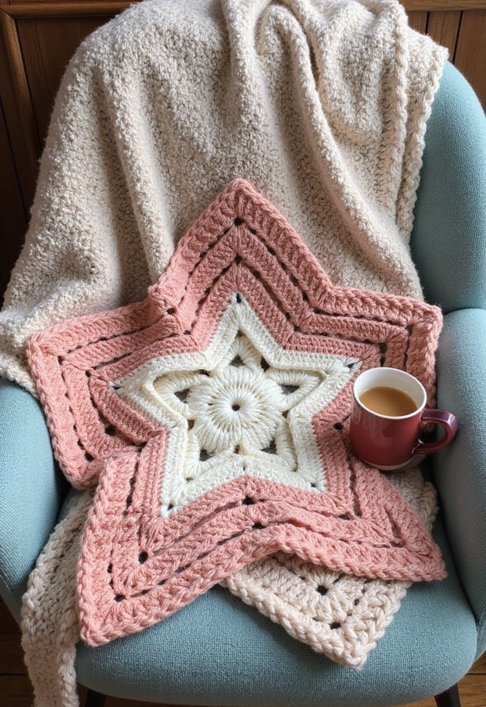 25 Radiant Designs for 6 Day Star Blanket Crochet: Patterns and Color Combos - 18. Cozy Combinations