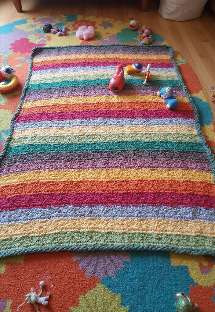 25 Radiant Designs for 6 Day Star Blanket Crochet: Patterns and Color Combos - 19. Colorful Stripes