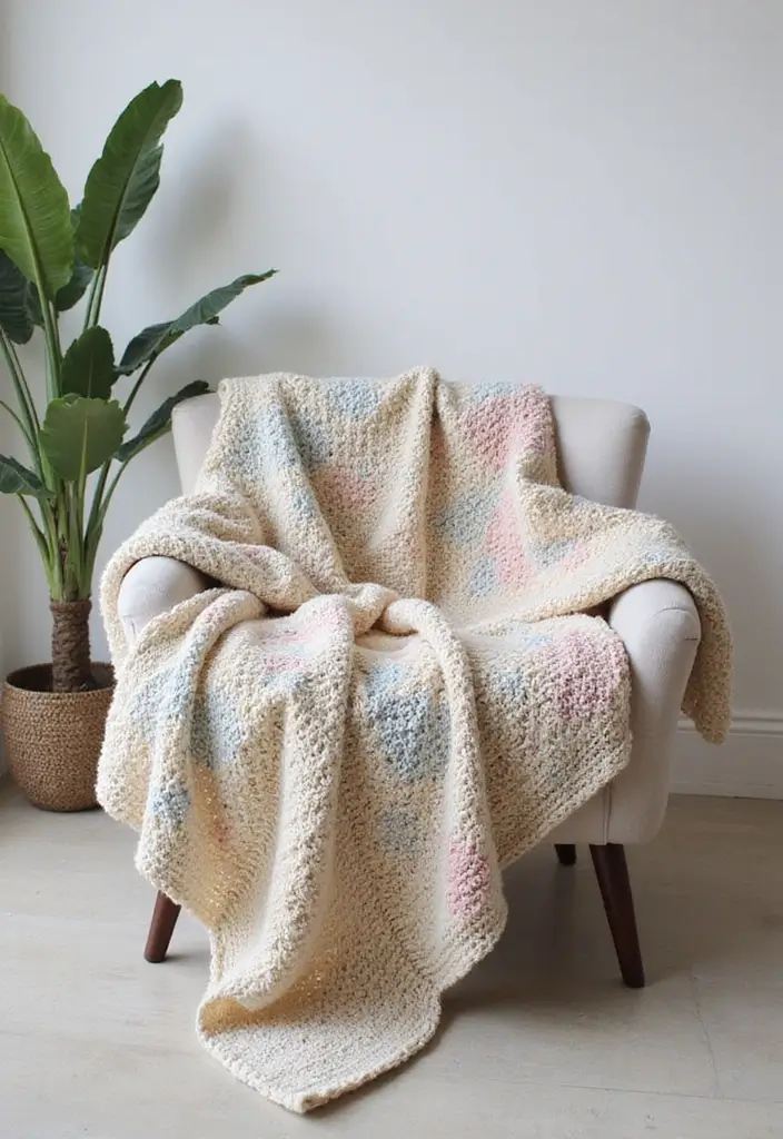 25 Radiant Designs for 6 Day Star Blanket Crochet: Patterns and Color Combos - 20. Minimalistic Beauty
