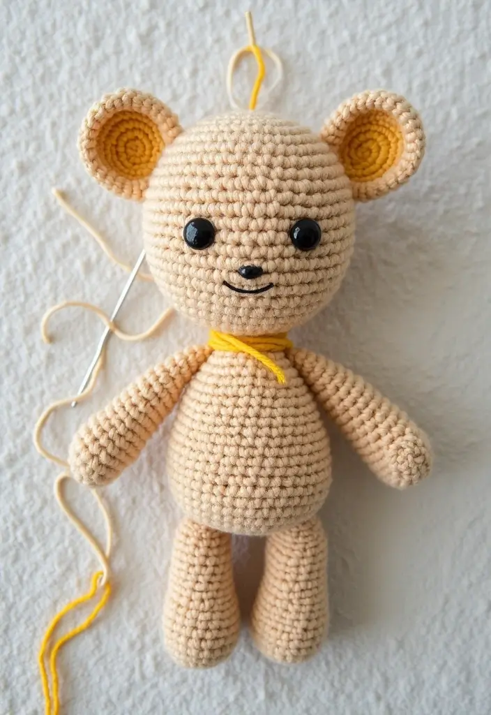 25 Step Tutorials Showing How to Crochet for Beginners - 9. Attaching Amigurumi Parts