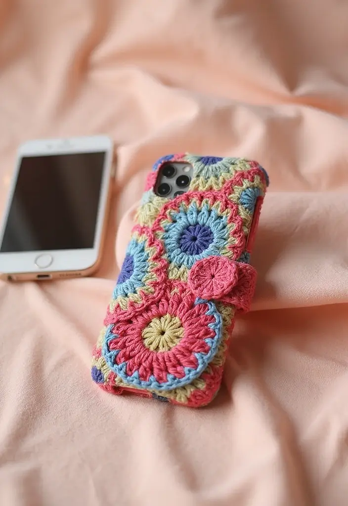 25 Trending Crochet Styles for Black Women for Every Occasion - 17. Crochet Phone Cases: Functional Fashion