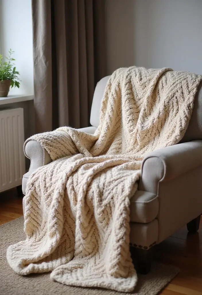 25 Unique Wall and Blanket Projects: Crochet Tapestry Pattern Free Charts - 12. Warmth of Home: Crochet Hearth Blanket